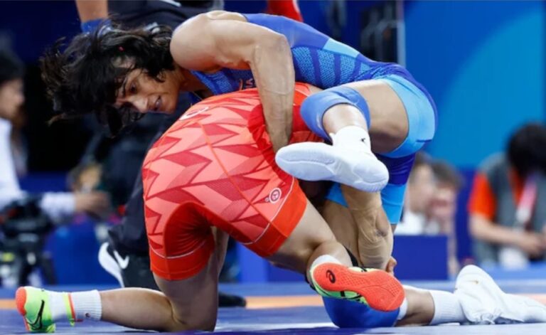 Olympics: Vinesh Phogat stuns Tokyo Gold medalist to reach wrestling quarters