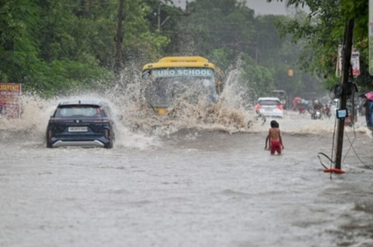Delhi-NCR rain cripples daily life, triggers waterlogging, traffic chaos